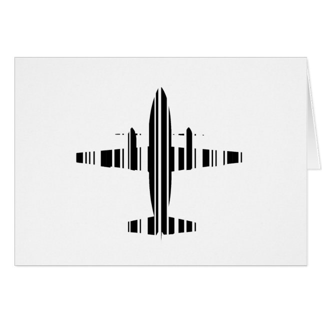 AIRPLANE BAR CODE Jetstream Barcode Pattern Design (Front Horizontal)