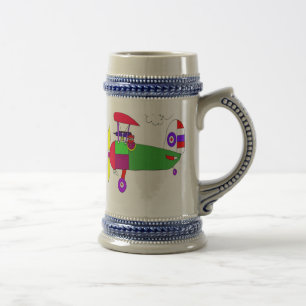 airplane beer stein