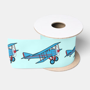 Airplane: Biplane 3 Inches Satin Ribbon