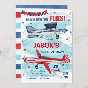 Airplane Birthday Invitation