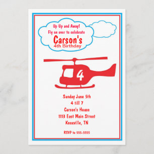 Airplane Birthday Invitation