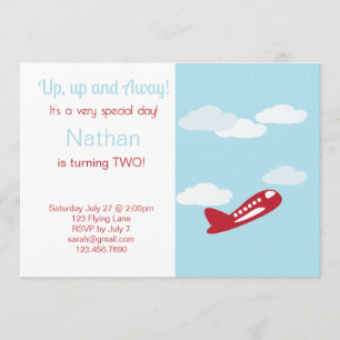 Airplane Birthday Invitation