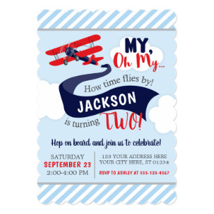airplane birthday invitations announcements zazzle ca