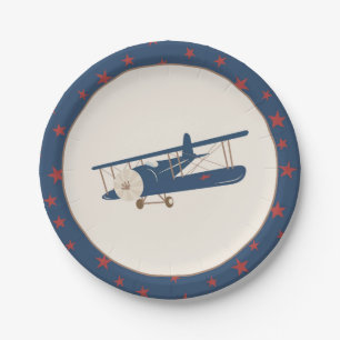 Airplane Birthday Paper Plate