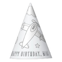 Airplane Birthday Party - Colour Your Own Hat