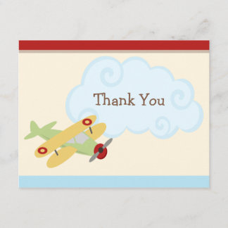 Airplane Birthday Party Invitation Thank You Cards