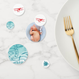 Airplane Birthday Photo Confetti