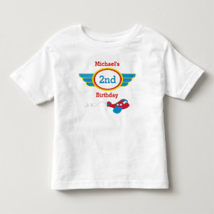 Airplane Birthday T-shirt Toddler Kid