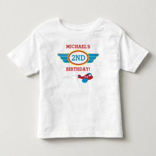 Airplane Birthday T-shirt Toddler Kid