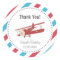 Airplane Birthday Thank You Sticker