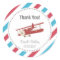 Airplane Birthday Thank You Sticker