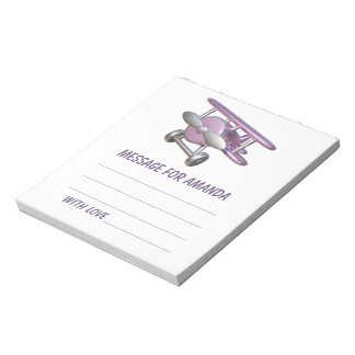 Airplane birthday time capsule message notepad