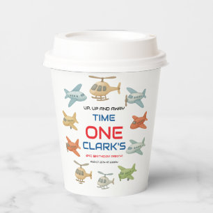 Airplane Boy 1st Birthday   Fun Sky Theme Party Paper Cups