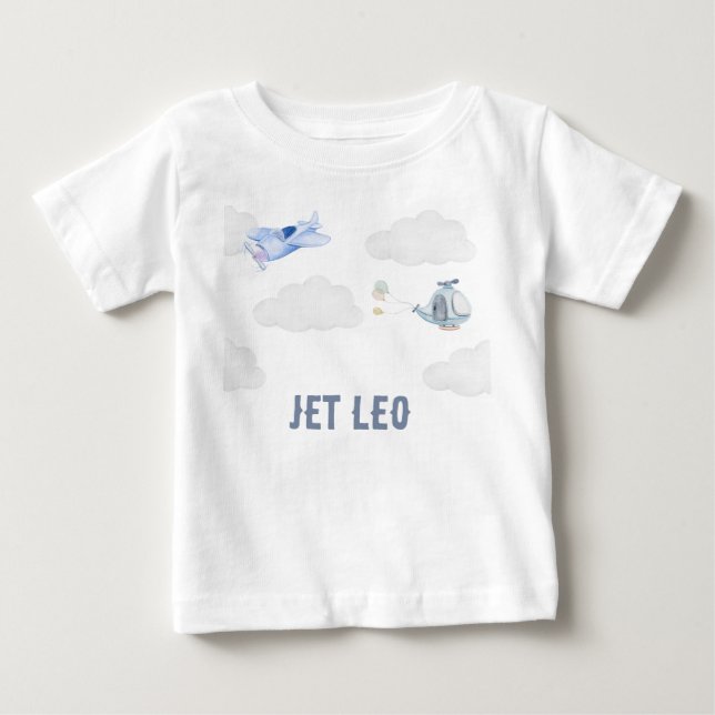 Airplane Boy Personalized T-Shirt for Kid (Front)