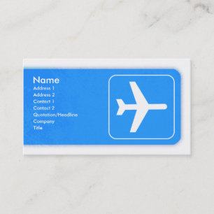 Airplane Business Card template