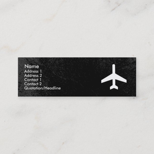 Airplane Business Card template (Front)