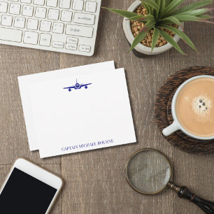 Airplane Captain Pilot Aviator Modern Custom  Card