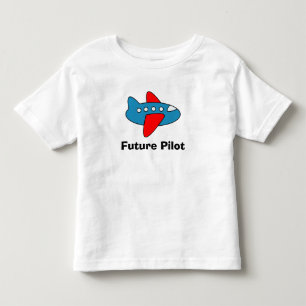 Airplane cartoon toddler t shirt for future pilot