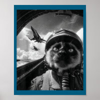 Airplane Cat Jet Pilot Selfie Siamese Fighter Fun