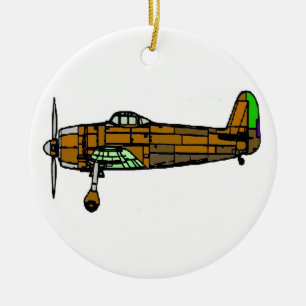airplane ceramic ornament