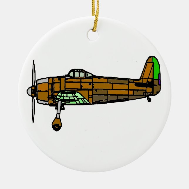 airplane ceramic ornament (Front)