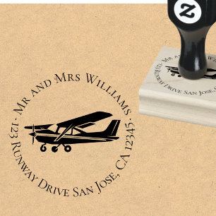 Airplane Cessna Pilot Aviation Rubber Stamp