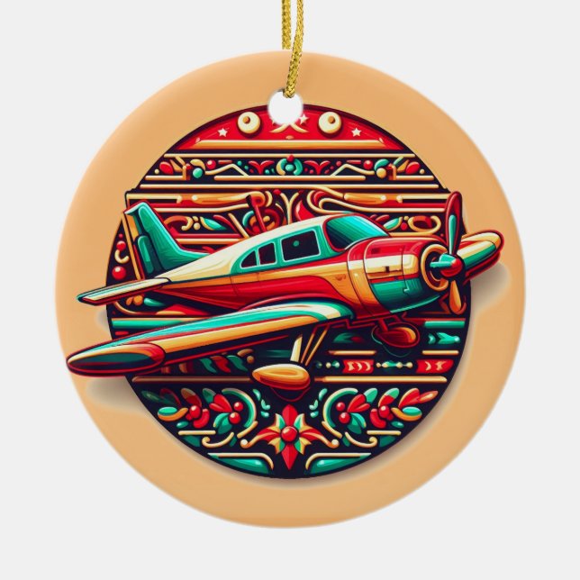 Airplane Christmas Ornament (Front)
