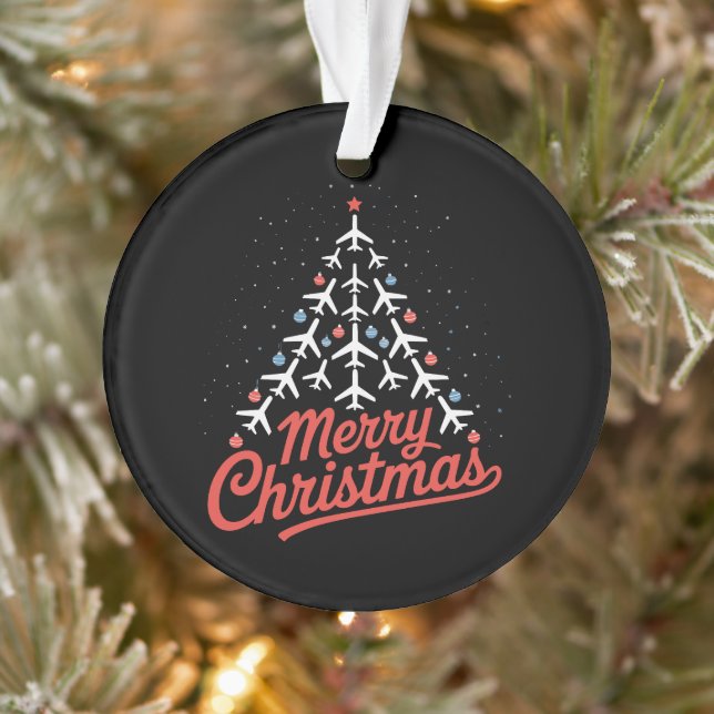 Airplane Christmas Tree Pilot Ornament (Tree)