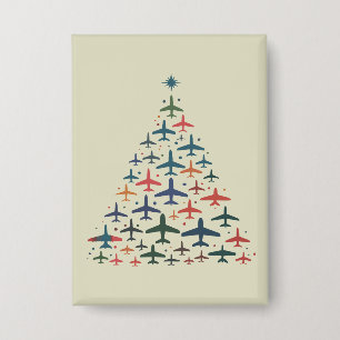 Airplane Christmas Tree Retro Pilot Flying Flight