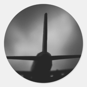 Airplane Classic Round Sticker