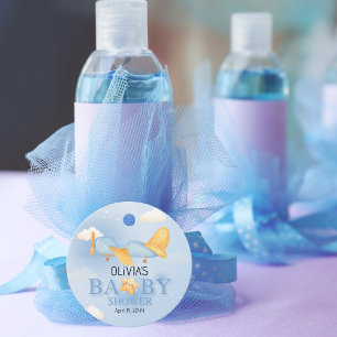 Airplane,Clouds & Stars, Blue, Baby Boy,Cute Favour Tags