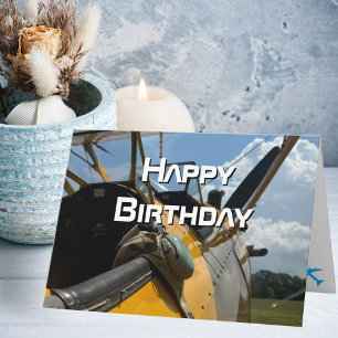 Airplane cockpit, Cool Aviation Pilot Birthday  Card