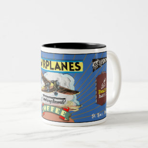 AIRPLANE COFFEE BRAND SPOOF Two-Tone COFFEE MUG
