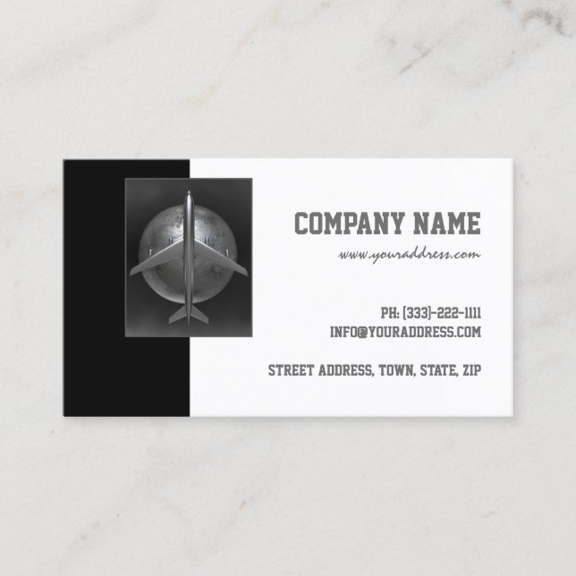 Airplane Company Metal Airbus World Travel Card (Front)