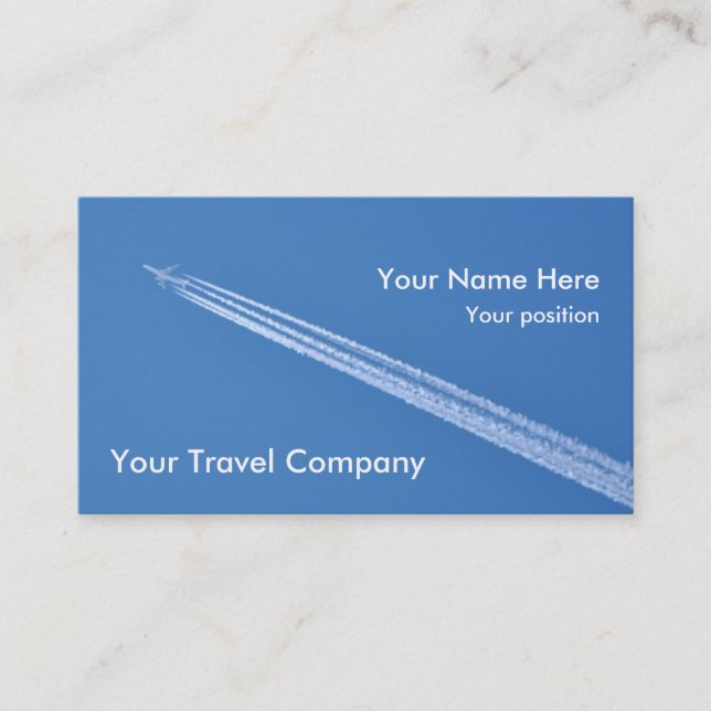 Airplane contrails business card (Front)