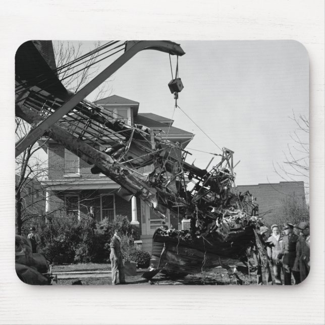 Airplane Crash: 1938 Mouse Pad (Front)