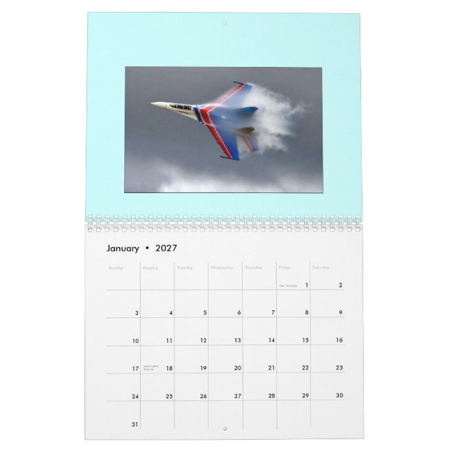 AIRPLANE Custom Printed Calendar (Jan 2027)