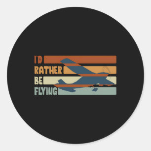 Airplane Decoration Aviation Decor Aviation Quotes Classic Round Sticker