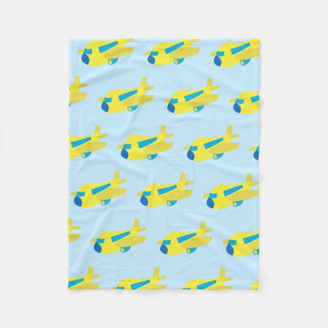 Airplane Design Fleece Blanket (Front)
