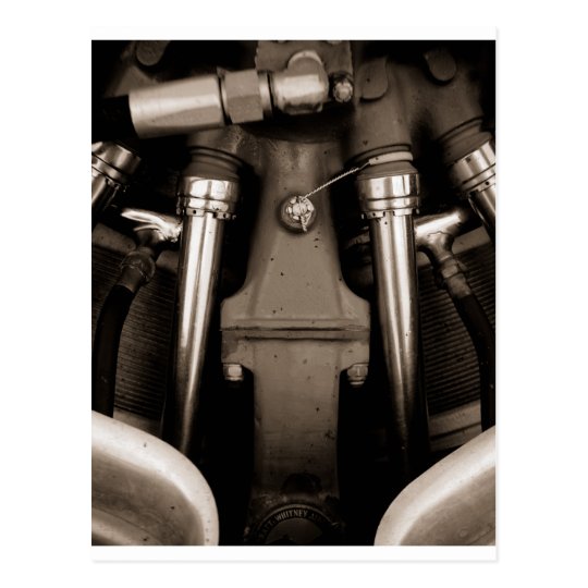Airplane engine postcard
