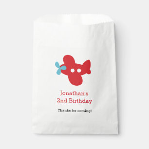 Airplane Favour Bags (Red Personalized Birthday)