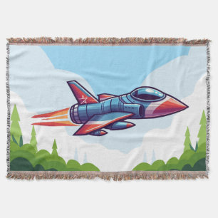 airplane/fighter jet throw blanket