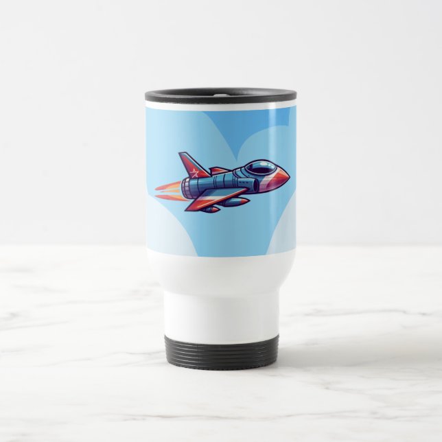 airplane/fighter jet travel mug (Center)