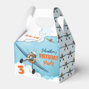 Airplane Fighter Pilot Birthday Favor Box
