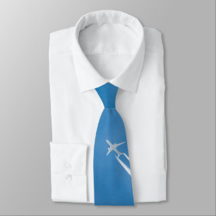 Airplane fly in the blue sky tie