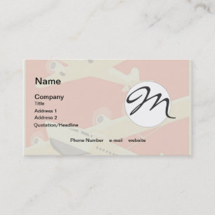 Airplane Flying Vintage WPA Colourful Business Card