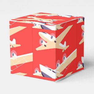 Airplane Flying Vintage WPA Colourful Favor Box