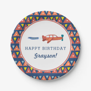 Airplane Fun Birthday Paper Plates