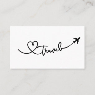 Airplane Heart Travel Business Card