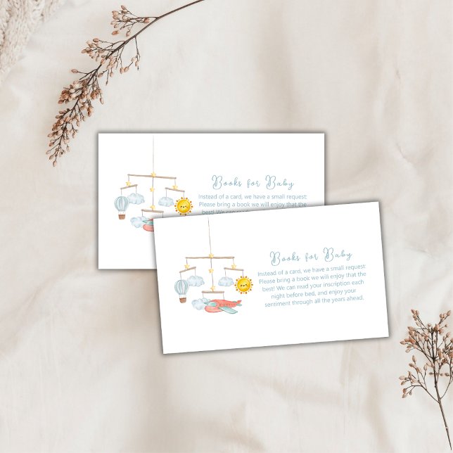 Airplane Hot Air Balloon Books For Baby Shower  Enclosure Card (Airplane Hot Air Balloon Books For Baby Shower Enclosure Card)